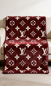 LV Red Monogram Blanket IMG_3016